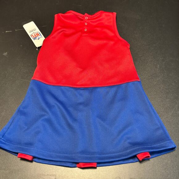 NY Giants Toddler Cheerleader Dress 4T NWT NFL Team Apparel Red Blue - Picture 4 of 5